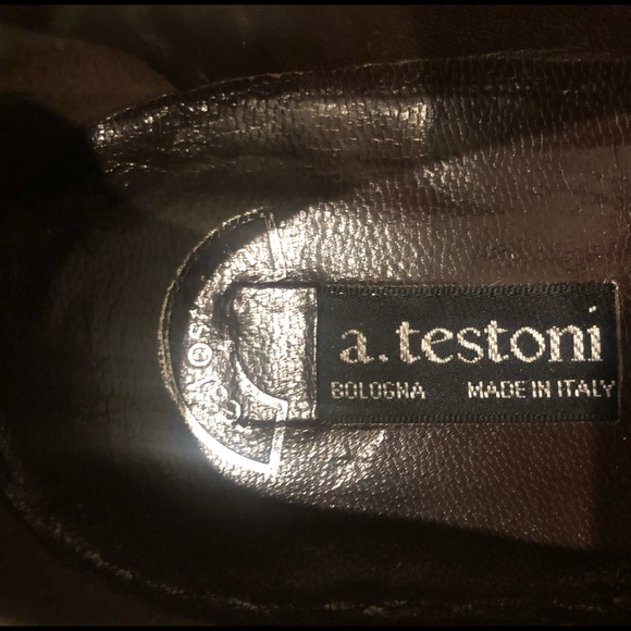 Black ostrich leather loafers. Made in Italy. main image 5